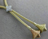 ESTATE .15CT DIAMOND 14KT WHITE YELLOW & ROSE GOLD 3D MESH STAR LARIAT NECKLACE