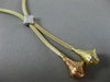 ESTATE .15CT DIAMOND 14KT WHITE YELLOW & ROSE GOLD 3D MESH STAR LARIAT NECKLACE
