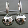 ESTATE 1.67CT BLACK & WHITE DIAMOND 14KT WHITE GOLD ETOILE LEVERBACK EARRINGS