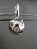 ESTATE 1.67CT BLACK & WHITE DIAMOND 14KT WHITE GOLD ETOILE LEVERBACK EARRINGS