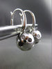 ESTATE 1.67CT BLACK & WHITE DIAMOND 14KT WHITE GOLD ETOILE LEVERBACK EARRINGS
