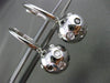 ESTATE 1.67CT BLACK & WHITE DIAMOND 14KT WHITE GOLD ETOILE LEVERBACK EARRINGS
