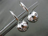 ESTATE 1.67CT BLACK & WHITE DIAMOND 14KT WHITE GOLD ETOILE LEVERBACK EARRINGS