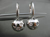 ESTATE 1.67CT BLACK & WHITE DIAMOND 14KT WHITE GOLD ETOILE LEVERBACK EARRINGS