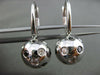 ESTATE 1.67CT BLACK & WHITE DIAMOND 14KT WHITE GOLD ETOILE LEVERBACK EARRINGS