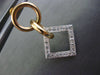 ESTATE .46CT DIAMOND 14KT WHITE & ROSE GOLD 3D CIRCLE & SQUARE HANGING EARRINGS