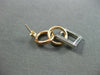 ESTATE .46CT DIAMOND 14KT WHITE & ROSE GOLD 3D CIRCLE & SQUARE HANGING EARRINGS