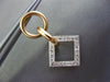 ESTATE .46CT DIAMOND 14KT WHITE & ROSE GOLD 3D CIRCLE & SQUARE HANGING EARRINGS