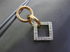 ESTATE .46CT DIAMOND 14KT WHITE & ROSE GOLD 3D CIRCLE & SQUARE HANGING EARRINGS