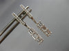 ESTATE .31CT ROUND & BAGUETTE DIAMOND 14KT WHITE GOLD ELONGATED HANGING EARRINGS