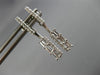 ESTATE .31CT ROUND & BAGUETTE DIAMOND 14KT WHITE GOLD ELONGATED HANGING EARRINGS