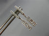 ESTATE .31CT ROUND & BAGUETTE DIAMOND 14KT WHITE GOLD ELONGATED HANGING EARRINGS