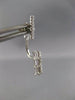 ESTATE .31CT ROUND & BAGUETTE DIAMOND 14KT WHITE GOLD ELONGATED HANGING EARRINGS
