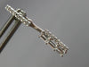 ESTATE .31CT ROUND & BAGUETTE DIAMOND 14KT WHITE GOLD ELONGATED HANGING EARRINGS