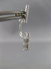 ESTATE .31CT ROUND & BAGUETTE DIAMOND 14KT WHITE GOLD ELONGATED HANGING EARRINGS