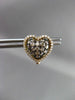 ESTATE 1.03CT FANCY DIAMOND FLOATING HEART 14K ROSE & BLACK GOLD CLIPON EARRINGS