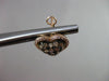 ESTATE 1.03CT FANCY DIAMOND FLOATING HEART 14K ROSE & BLACK GOLD CLIPON EARRINGS