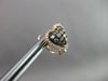 ESTATE 1.03CT FANCY DIAMOND FLOATING HEART 14K ROSE & BLACK GOLD CLIPON EARRINGS