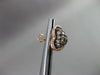ESTATE 1.03CT FANCY DIAMOND FLOATING HEART 14K ROSE & BLACK GOLD CLIPON EARRINGS