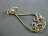 ESTATE LARGE .67CT DIAMOND 14K WHITE & YELLOW GOLD FLEUR DE LIS CLIP ON EARRINGS