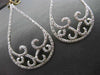 ESTATE LARGE .67CT DIAMOND 14K WHITE & YELLOW GOLD FLEUR DE LIS CLIP ON EARRINGS