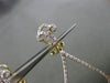 ESTATE LARGE .67CT DIAMOND 14K WHITE & YELLOW GOLD FLEUR DE LIS CLIP ON EARRINGS