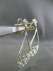 ESTATE LARGE .67CT DIAMOND 14K WHITE & YELLOW GOLD FLEUR DE LIS CLIP ON EARRINGS