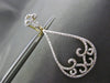 ESTATE LARGE .67CT DIAMOND 14K WHITE & YELLOW GOLD FLEUR DE LIS CLIP ON EARRINGS