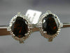 ESTATE 6.30CT DIAMOND & AAA GARNET 14K WHITE GOLD OVAL FILIGREE CLIP ON EARRINGS