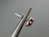 ESTATE 1.40CT DIAMOND & AAA RUBY 14K WHITE GOLD 3D ROUND HALO CLASSIC EARRINGS