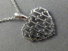 ESTATE .18CT DIAMOND 14KT WHITE GOLD 3D OPEN HEART CLUSTER FLOATING LOVE PENDANT