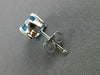 ESTATE 2.72CT DIAMOND & AAA EXTRA FACET BLUE TOPAZ 14KT WHITE GOLD STUD EARRINGS