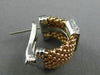 ESTATE WIDE .70CT DIAMOND 18KT WHITE & ROSE GOLD MULTI ROW MESH CLIP ON EARRINGS