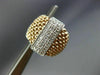 ESTATE WIDE .70CT DIAMOND 18KT WHITE & ROSE GOLD MULTI ROW MESH CLIP ON EARRINGS