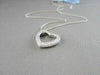 ANTIQUE LARGE MICRO PAVE 14KT WHITE GOLD DIAMOND HEART PENDANT ONE OF A KIND !!!