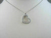 ANTIQUE LARGE MICRO PAVE 14KT WHITE GOLD DIAMOND HEART PENDANT ONE OF A KIND !!!