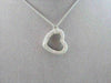 ANTIQUE LARGE MICRO PAVE 14KT WHITE GOLD DIAMOND HEART PENDANT ONE OF A KIND !!!