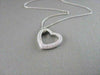 ANTIQUE LARGE MICRO PAVE 14KT WHITE GOLD DIAMOND HEART PENDANT ONE OF A KIND !!!