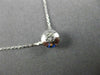 ESTATE .15CT ROUND CUT DIAMOND 14K WHITE GOLD 3D CLASSIC SOLITAIRE PENDANT #4332