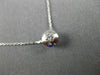 ESTATE .15CT ROUND CUT DIAMOND 14K WHITE GOLD 3D CLASSIC SOLITAIRE PENDANT #4332