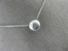 ESTATE .15CT ROUND CUT DIAMOND 14K WHITE GOLD 3D CLASSIC SOLITAIRE PENDANT #4332