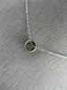 ESTATE .15CT ROUND CUT DIAMOND 14K WHITE GOLD 3D CLASSIC SOLITAIRE PENDANT #4332