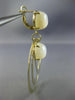 ESTATE EXTRA LARGE AAA MOON STONE 14KT YELLOW GOLD MULTI CIRCLE CLIP ON EARRINGS