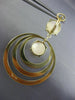 ESTATE EXTRA LARGE AAA MOON STONE 14KT YELLOW GOLD MULTI CIRCLE CLIP ON EARRINGS