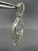 ESTATE LARGE 2.02CT DIAMOND 14K WHITE GOLD OPEN FILIGREE FLOWER HANGING EARRINGS