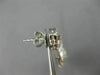 ESTATE LARGE 2.02CT DIAMOND 14K WHITE GOLD OPEN FILIGREE FLOWER HANGING EARRINGS