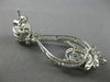 ESTATE LARGE 2.02CT DIAMOND 14K WHITE GOLD OPEN FILIGREE FLOWER HANGING EARRINGS