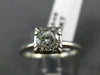 ANTIQUE .75CT OLD MINE DIAMOND 14K WHITE GOLD 3D FISHTAIL ENGAGEMENT RING #3546