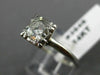 ANTIQUE .75CT OLD MINE DIAMOND 14K WHITE GOLD 3D FISHTAIL ENGAGEMENT RING #3546