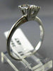 ANTIQUE .75CT OLD MINE DIAMOND 14K WHITE GOLD 3D FISHTAIL ENGAGEMENT RING #3546